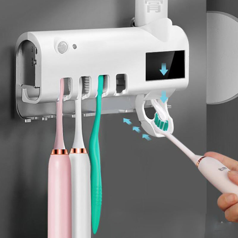 Stérilisateur de Brosse à Dents UV Intelligent + Distributeur Automatique de Dentifrice