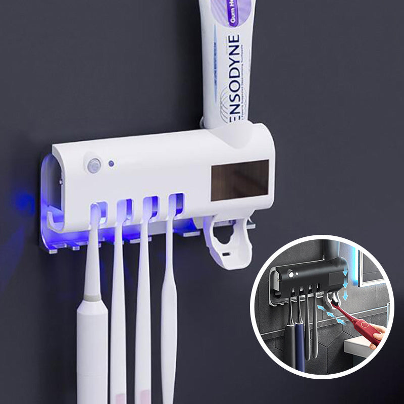 Stérilisateur de Brosse à Dents UV Intelligent + Distributeur Automatique de Dentifrice