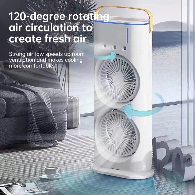 Mini Ventilateur Portable Rechargeable avec Pulvérisateur